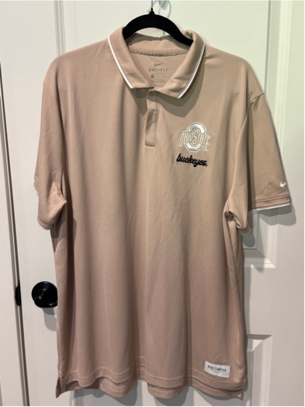 Men's Nike Beige Ohio State Buckeyes Dri-FIT Polo Shirt XL